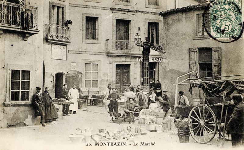 Montbazin : le marché & la poste