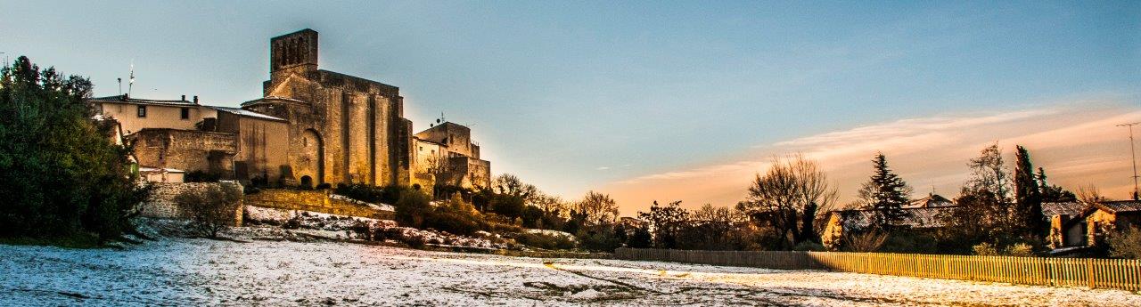 Montbazin, sous la neige