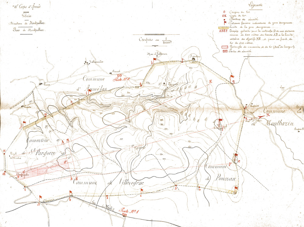 plan du champ tir de 1913