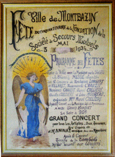 Affiche secours mutuel 3 mai 1924