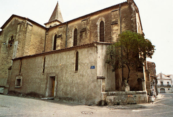 Montbazin église et statue du Belge