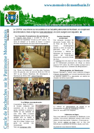 Lettre d'information N° 6